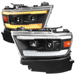 Spec-D 19-24 Ram 1500 Projector Headlights Sequential LED Black