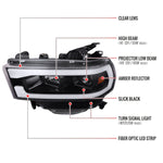 Spec-D 19-24 Ram 2500 3500 4500 5500 Tube Projector Headlights Black
