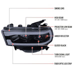 Spec-D 19-24 Ram 2500/3500 LED DRL Bar Projector Headlights Smoked