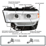 Spec-D 19-24 Ram 2500 3500 4500 5500 Sequential Headlights White/Clear