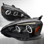 Spec-D 02-04 Acura RSX Halo Projector Headlights Black