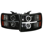 Spec-D 07-13 Silverado Headlights Dual Halo Projector Smoked