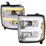 Spec-D 15-19 Silverado 2500HD/3500HD Headlights Switchback SEQ Chrome