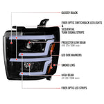 Spec-D 15-19 Silverado 2500HD/3500HD Headlights Switchback Sequential.