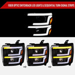 Spec-D 15-19 Silverado 2500HD/3500HD Sequential Headlights Black