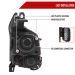 Spec-D 10-16 Cadillac SRX Projector Headlights Halogen Matte Black