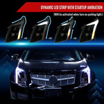 Spec-D 10-16 Cadillac SRX Sequential LED Headlights Black/Smoked