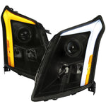 Spec-D 10-16 Cadillac SRX Sequential LED Headlights Black/Smoked