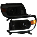 Spec-D 05-11 Tacoma LED Bar Projector Headlights Chrome w/ Smoked Lens