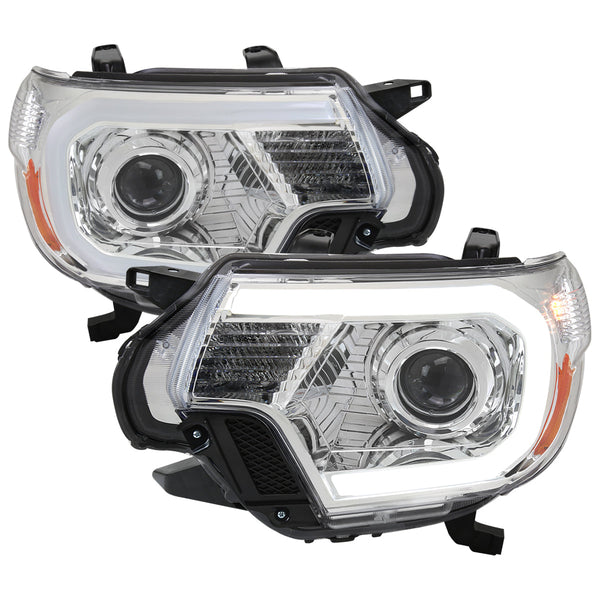 Spec-D 12-15 Tacoma LED Projector Headlights LED Parking Light Chrome