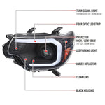 Spec-D 12-15 Tacoma LED Projector Headlights w/ LED Parking Light Blk