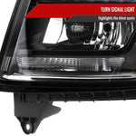 Spec-D 15-20 Chevy Tahoe/Suburban Projector Headlights LED Strip Black