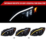 Spec-D 15-18 Mercedes C-Class W205 Sequential Headlights Black/Smoked