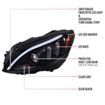 Spec-D 15-18 Mercedes C-Class W205 Sequential Headlights Black/Smoked