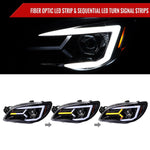 Spec-D 06-07 Subaru WRX STI Projector Headlights Jet Black.