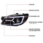 Spec-D 06-07 Subaru WRX STI Projector Headlights Jet Black.