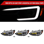 Spec-D 15-21 Subaru Impreza WRX/STI LED Bar SEQ Headlights Black