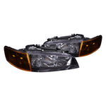 Spec-D 94-97 Honda Accord Black Headlights Amber Corner