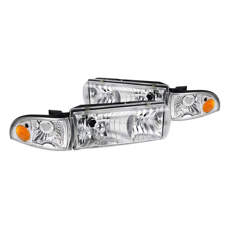 Spec-D 91-96 Chevy Impala Chrome Headlights Corner Lights