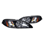 Spec-D 94-98 Ford Mustang 1PC Crystal Headlights Chrome/Smoked