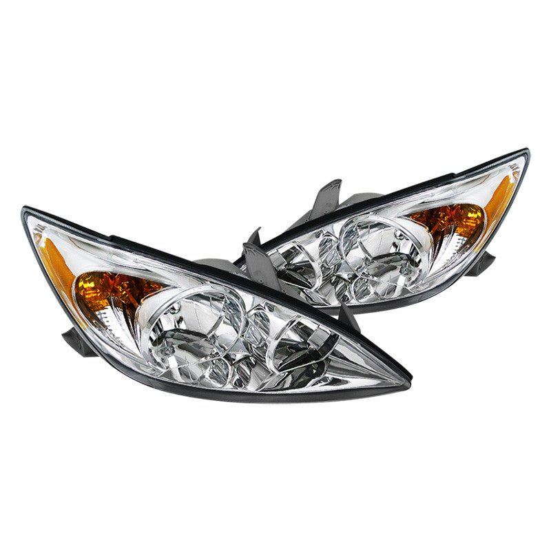 Spec-D 02-04 Toyota Camry Headlights Crystal Chrome/Clear Amber