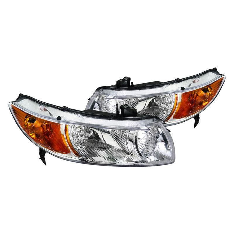 Spec-D 06-11 Honda Civic Coupe Crystal Headlights Chrome