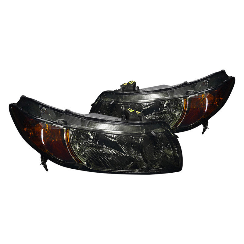 Spec-D 06-11 Honda Civic Coupe Crystal Headlights Smoked