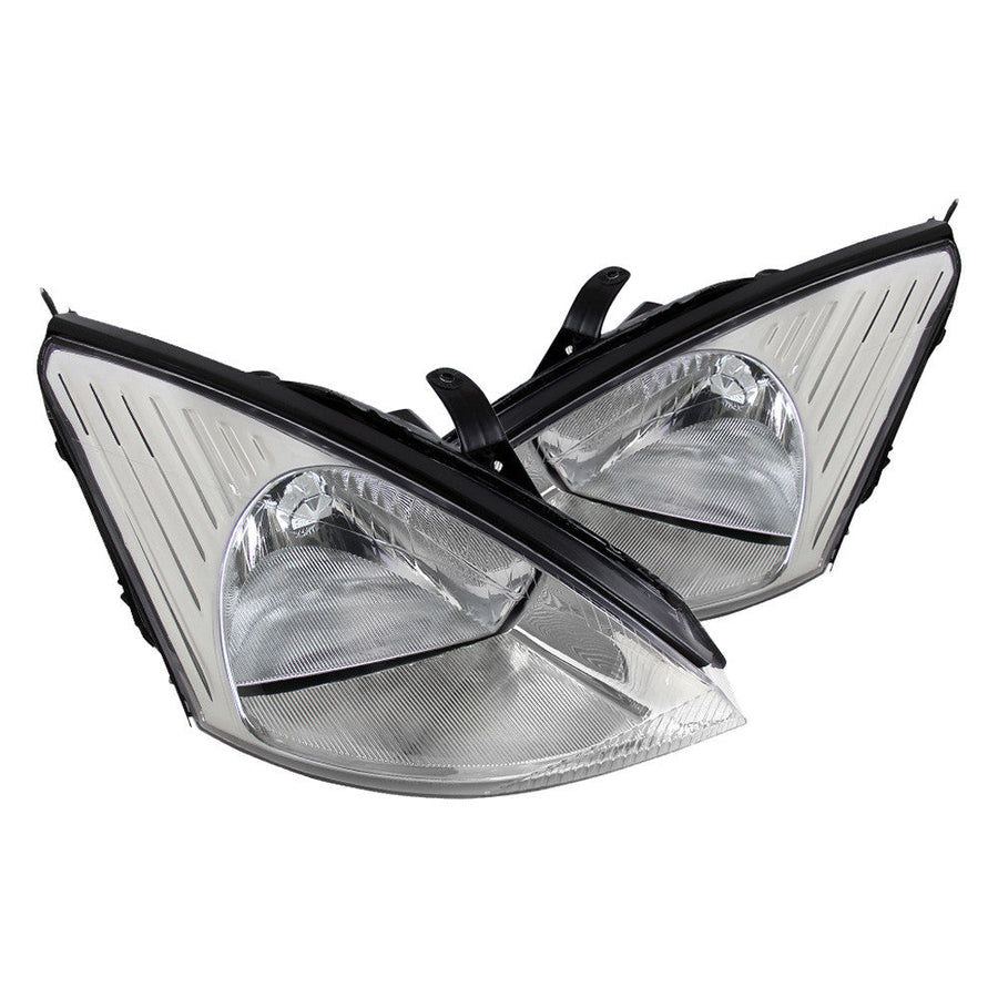 Spec-D 00-04 Ford Focus Crystal Headlights Chrome/Clear OEM Fit