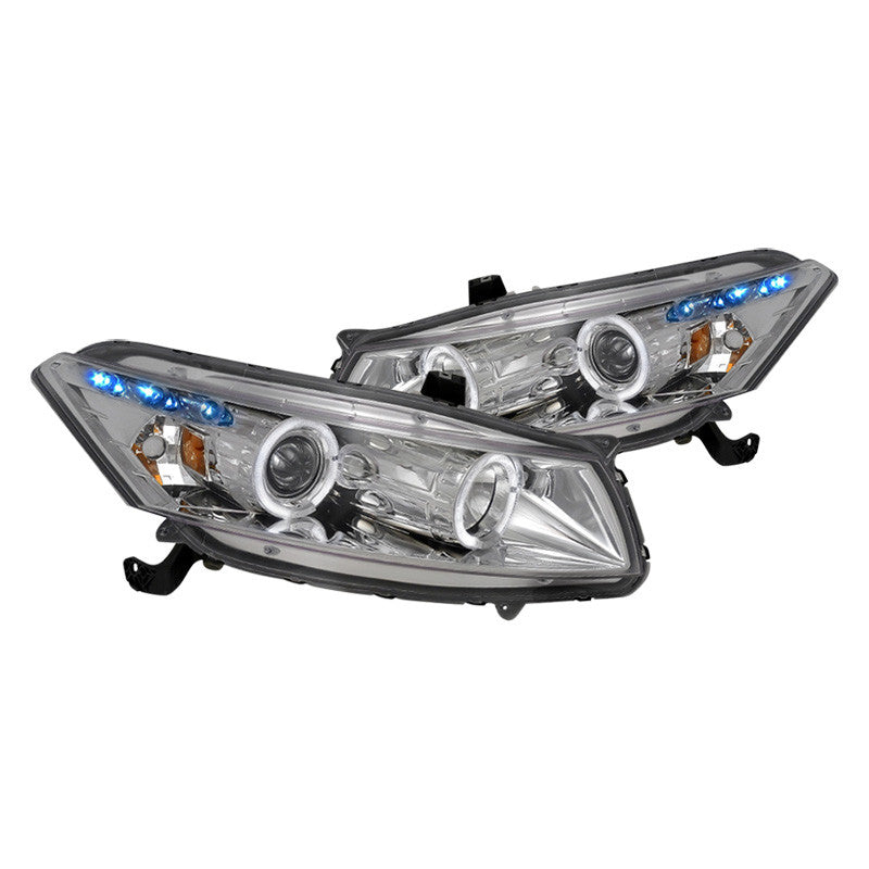 Spec-D 08-12 Accord Coupe Halo Projector Headlights Chrome