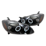Spec-D 03-08 Toyota Corolla Halo Projector Headlights Black