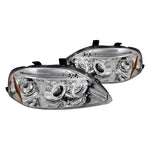 Spec-D 99-00 Honda Civic Halo Projector Headlights Chrome