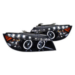 Spec-D 06-08 BMW 3 Series E90 Headlights Dual Halo V2 Black Smoked