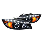 Spec-D 06-08 BMW E90 325i 328i 330i Halo Projector Headlights Smoked