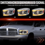 Spec-D 06-08 Dodge Ram 1500 2500 3500 Projector Led Headlight Chrome