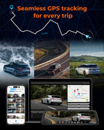 M4 3CH Mirror Dash Cam, 1080P/60fps, 12" IPS Touchscreen