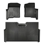Umbrauto Custom Fit Floor Mats for Ford F150 SuperCrew 2010-2014 (Not for SuperCab or Regular Cab), All Weather TPE Pickup Truck Floor Liners for Front and Rear Row, Durable Non-Slip Automotive Mats