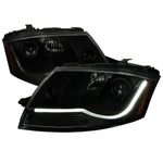 Spec-D 99-06 Audi TT Projector Headlights LED Bar Smoked Black