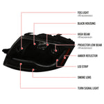 Spec-D 99-06 Audi TT Projector Headlights LED Bar Smoked Black