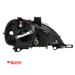 Spec-D 02-05 Mercedes ML W163 Projector Headlights Black/Clear