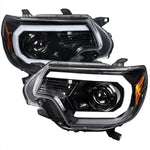 Spec-D 12-15 Tacoma Projector Headlights LED Bar Black