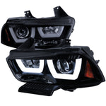 Spec-D 11-14 Charger U-Shape LED Headlights Black/Smoked