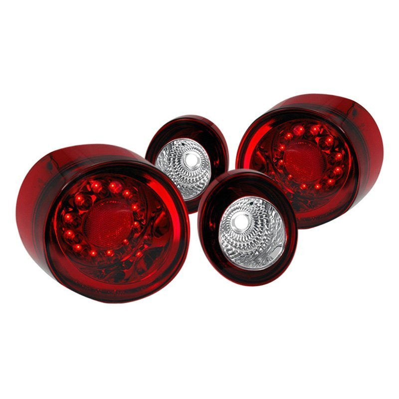 Spec-D 05-10 Chevy Cobalt Coupe LED Tail Lights Chrome/Red