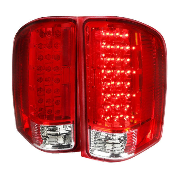 Spec-D 07-14 Chevy Silverado LED Tail Lights Chrome/Smoked (OZ)