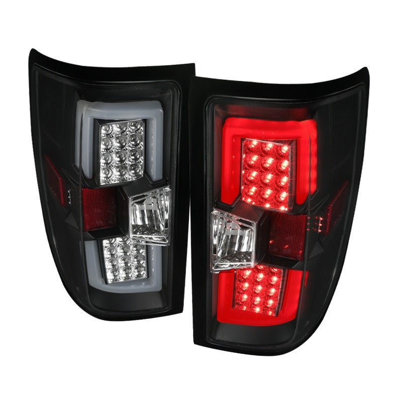 Spec-D 14-15 Chevrolet Silverado LED Tail Lights Black