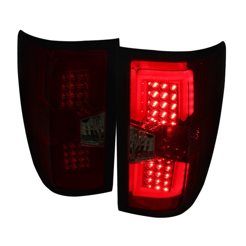 Spec-D 15-19 Silverado 2500HD 3500HD LED Tail Lights Red/Smoked