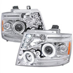 Spec-D 07-13 Chevy Avalanche LED Projector Headlgiths Chrome