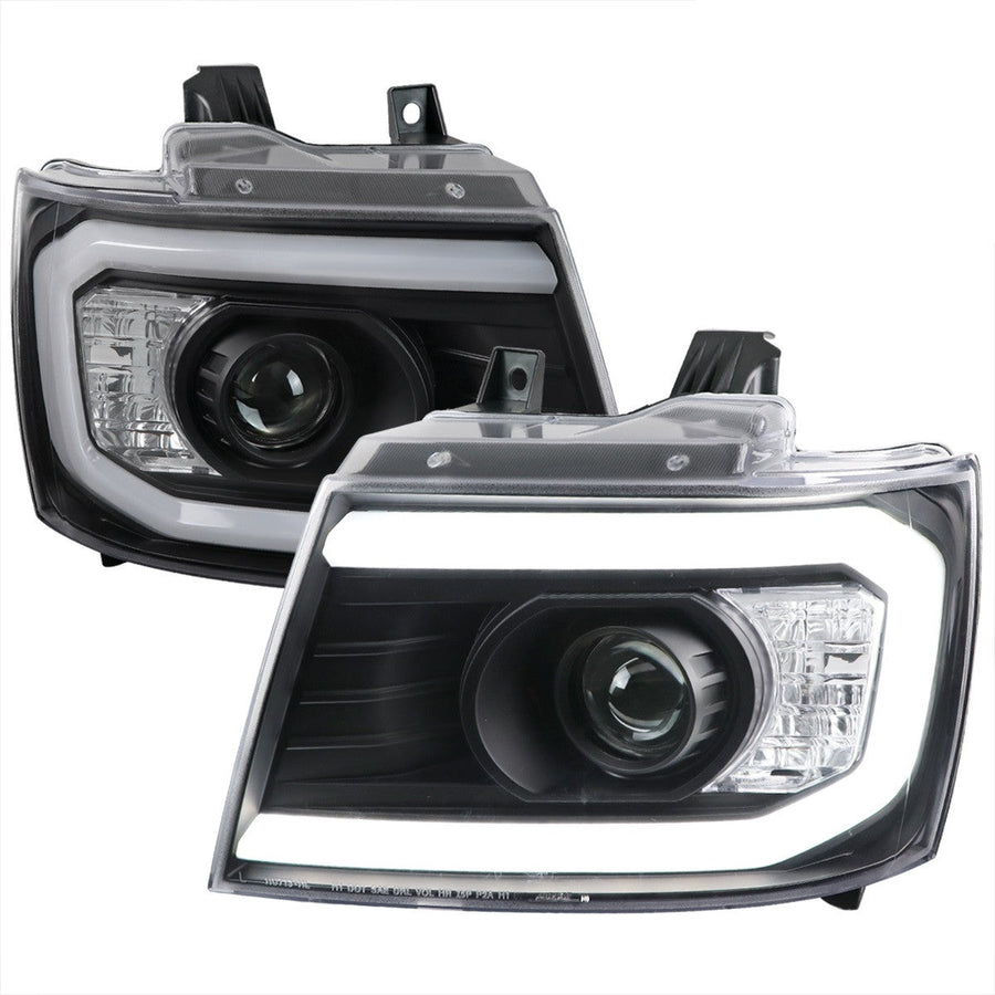 Spec-D 07-13 Chevy Avalanche Projector Headlights Black/Clear