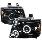Spec-D 07-13 Avalanche/Tahoe Halo Projector Headlights Black/Clear