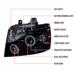 Spec-D 07-13 Avalanche/Tahoe Halo Projector Headlights Smoked