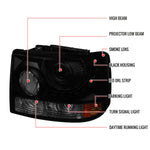 Spec-D 99-02 Chevy Silverado Projector Headlights LED Smoked